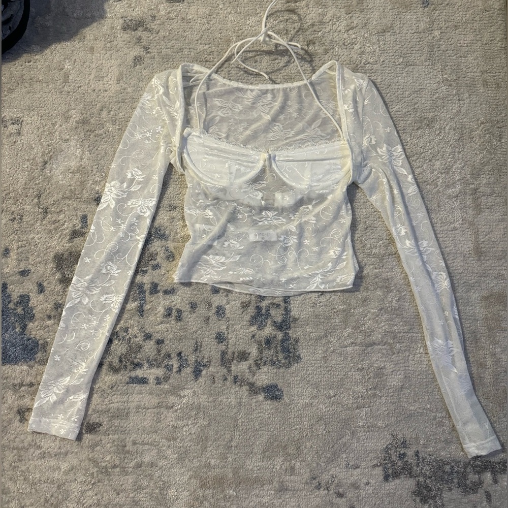 Outcast Selene White long sleeve top and skirt size XS - Picture 5 of 13